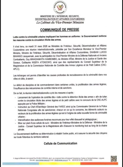 LA RÉUNION MINISTÉRIELLE DE LA CNC-ALPC